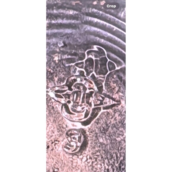 Antique Indian Perfume Oil Bottle Ribbed With Lord Ganesha Makers Mark 7”x3.5” - Picture 8 of 9